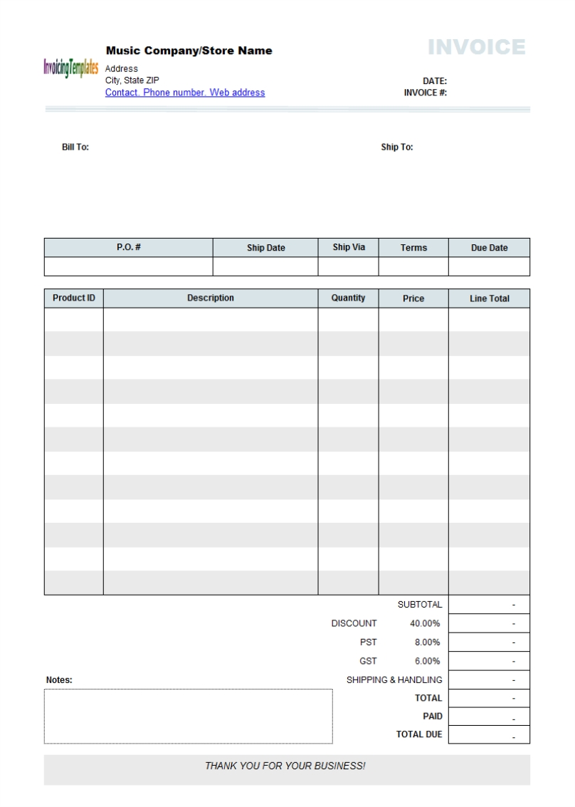 free printable invoice templates pdf microsoft word