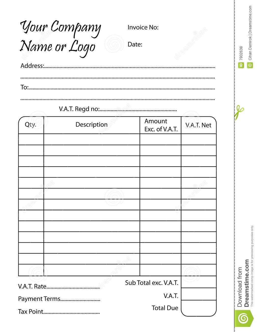 invoice book template invoice book template royalty free stock photos image 7902638 1009 X 1300