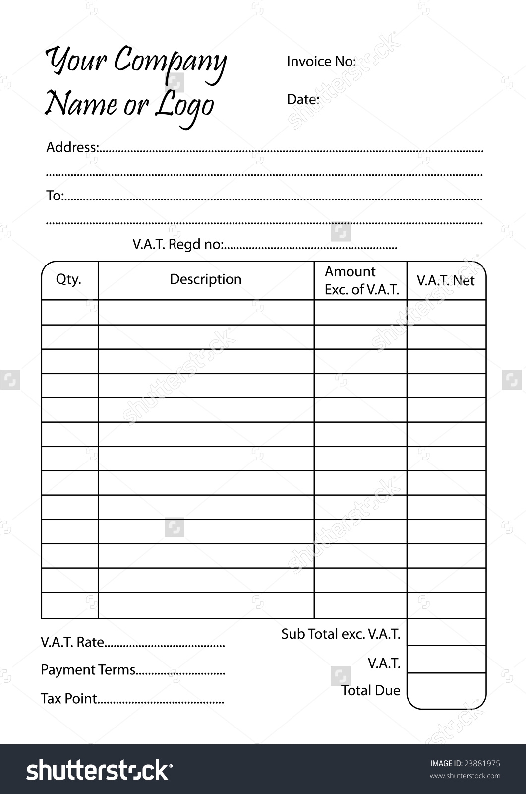 invoice book template invoice book vector illustration of a bill pad template 1061 X 1600