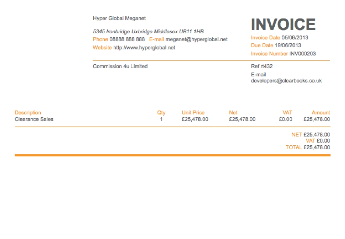 force payment of outstanding invoices