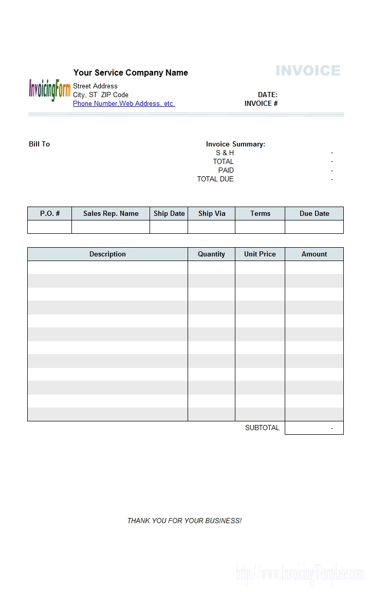 rental invoicing template rental invoice template