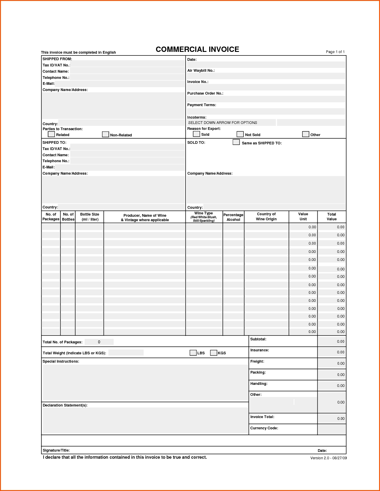 12 commercial invoice template pdf denial letter sample commercial invoice pdf