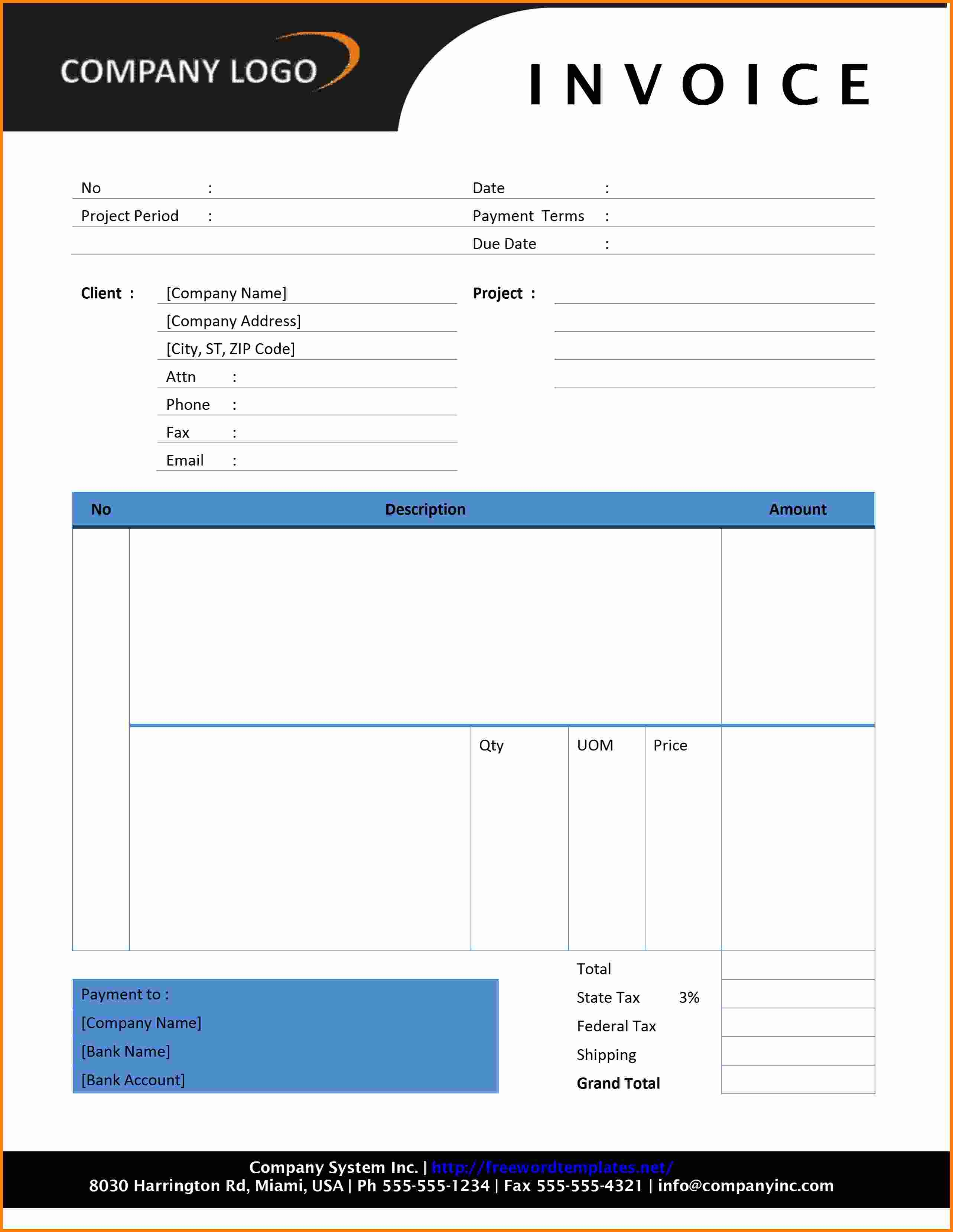 Invoice Template Uk Doc