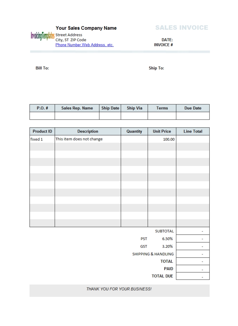 create free invoice template