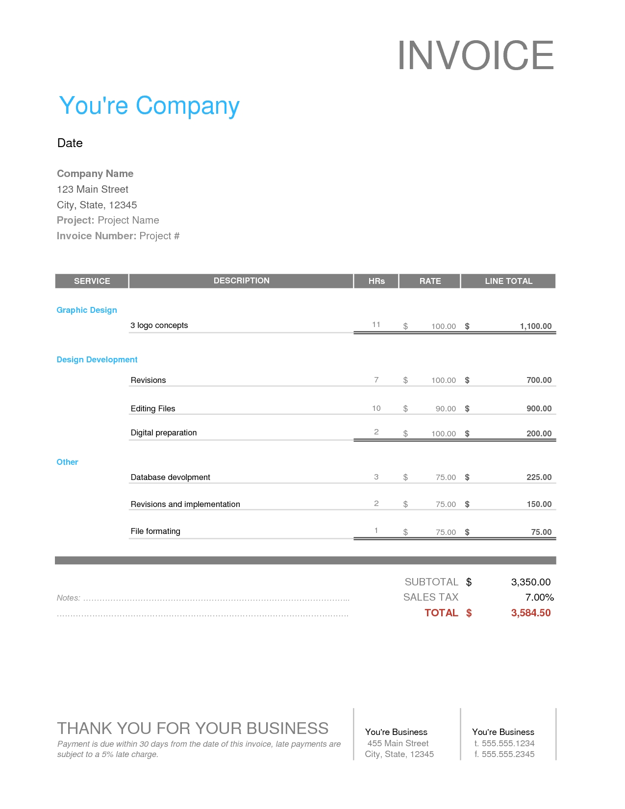 lawn service invoice business invoice templates free free download invoice quickbooks 1275 X 1650