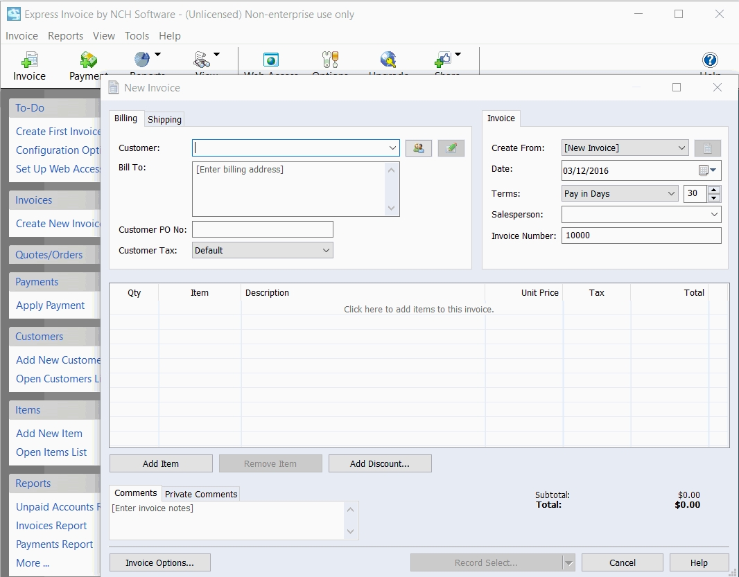 download express invoice professional invoicing