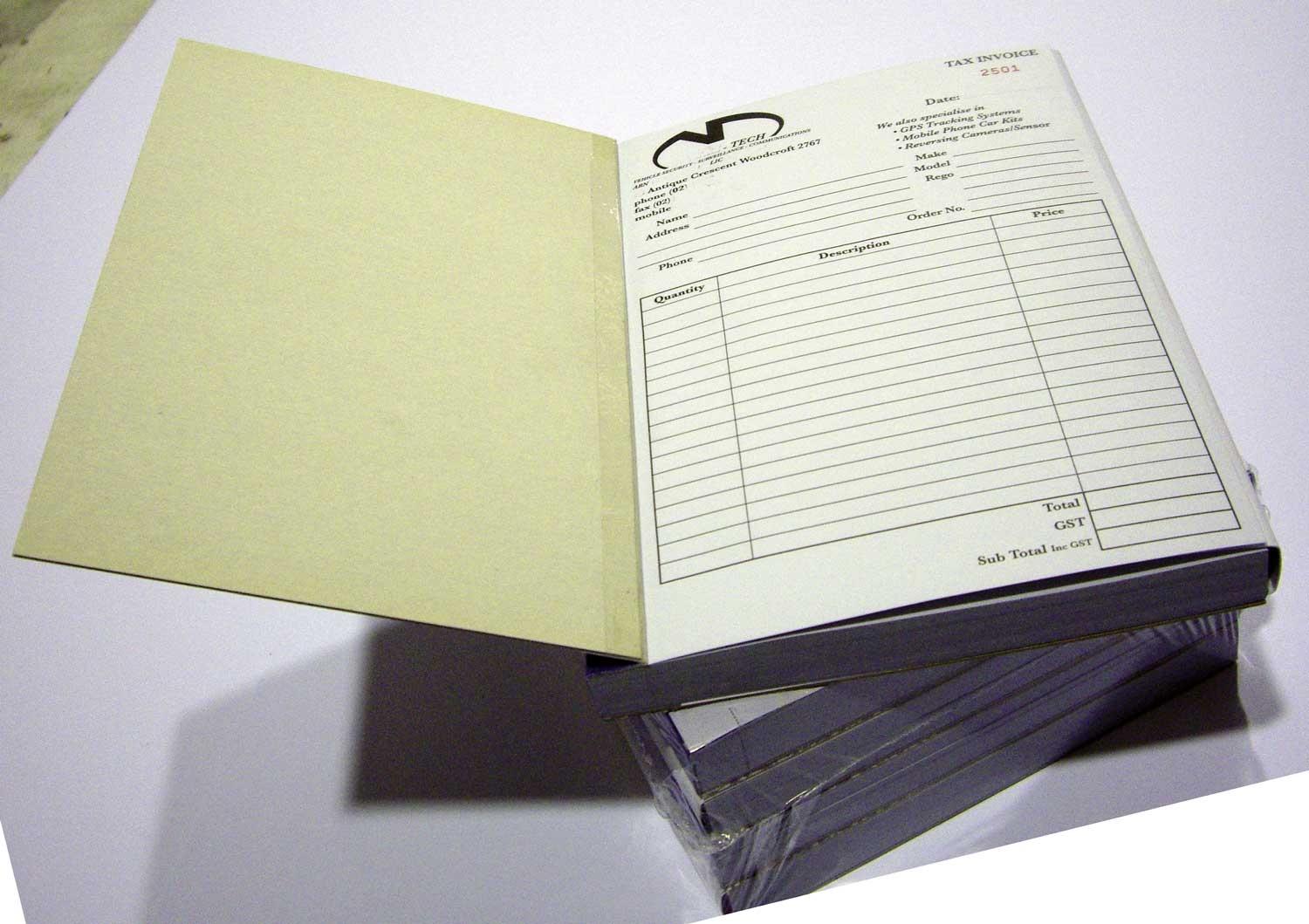 invoice books printing spot print pty ltd boutique print house personalised invoice books