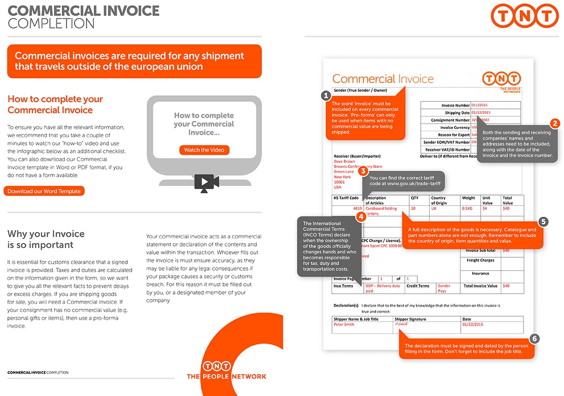 Tnt Commercial Invoice Invoice Template Ideas