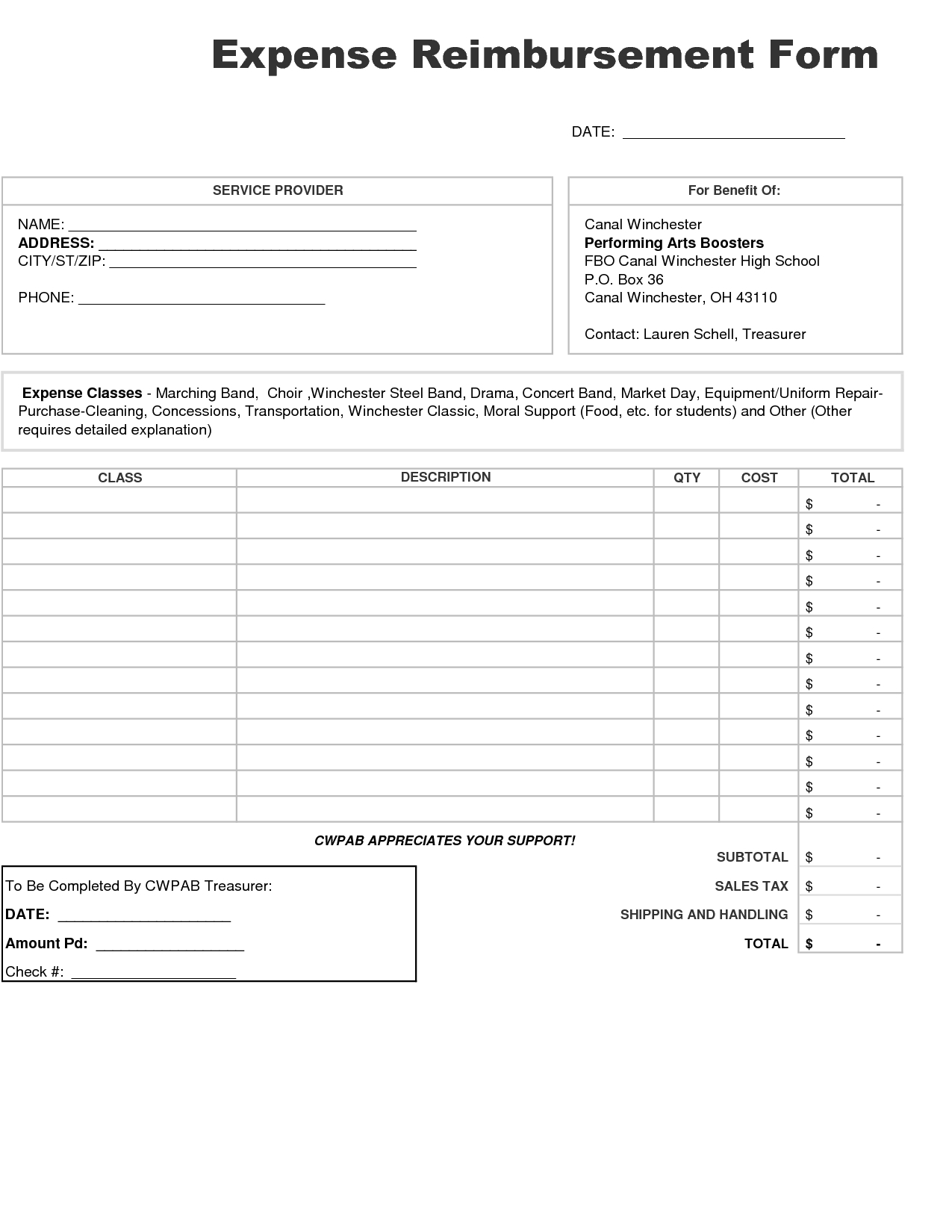 sample invoice reimbursement free invoice template expense invoice template