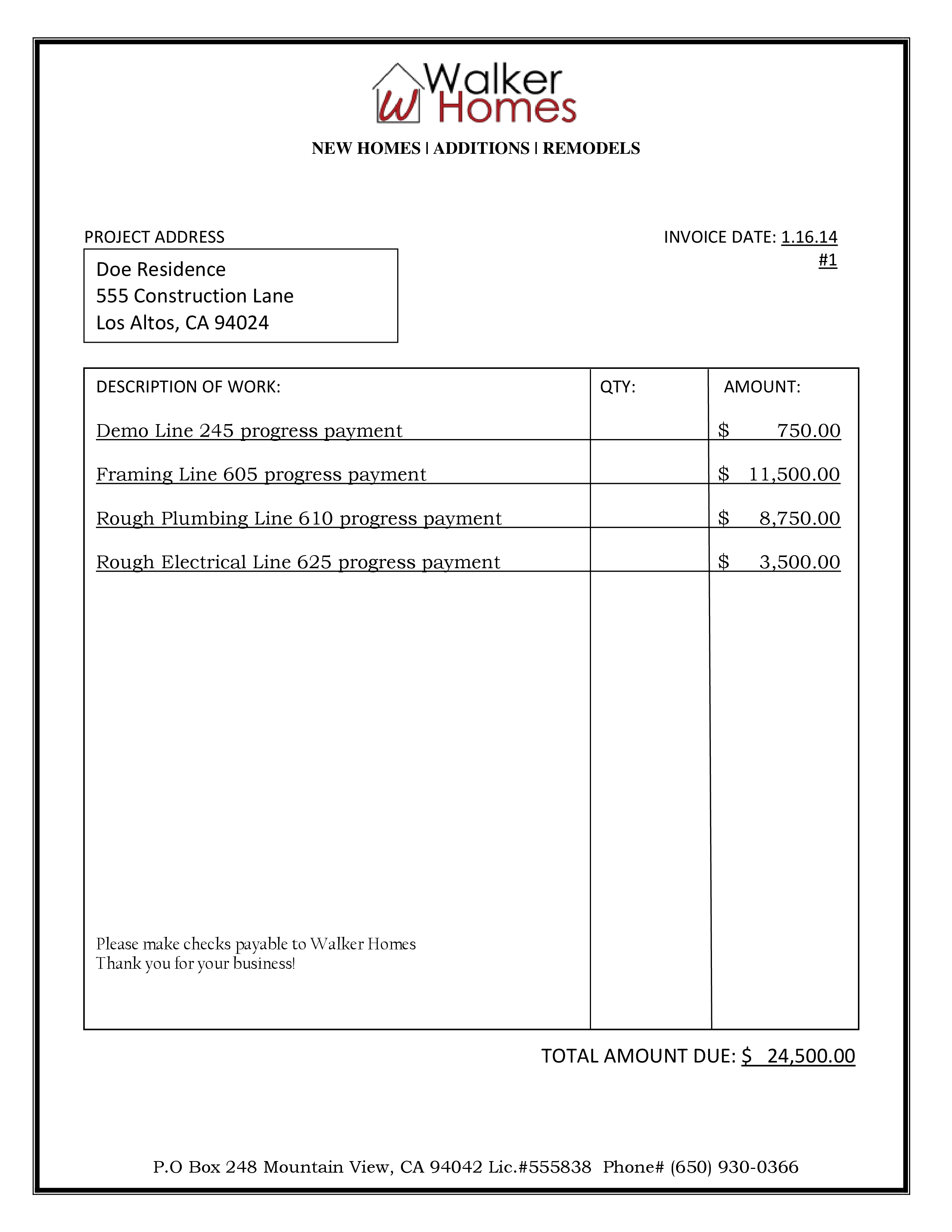 sample of an invoice residers invoice template samples