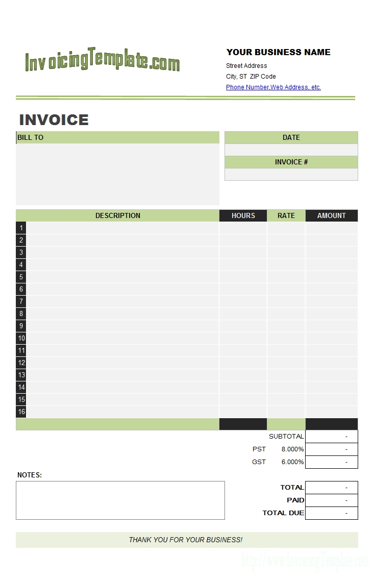 service invoice template web development invoice template