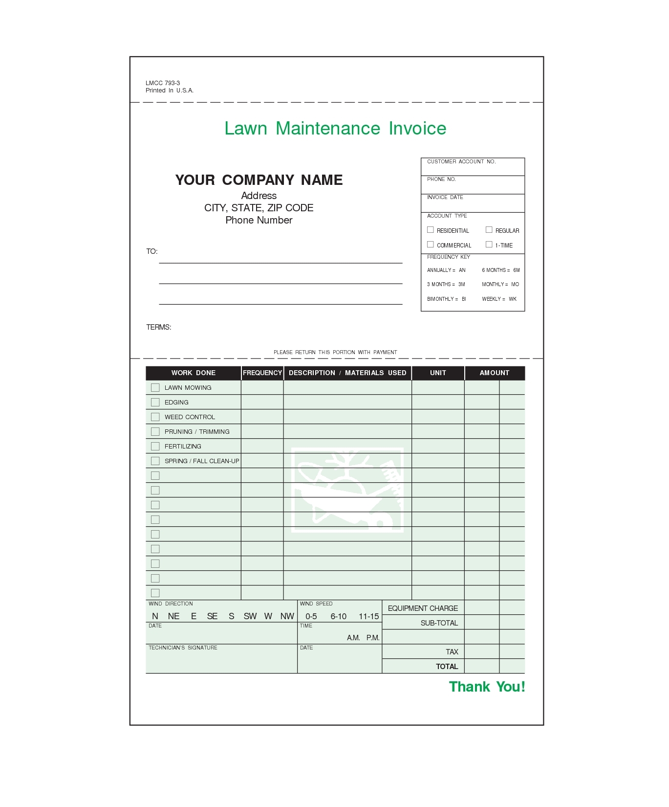 child care invoice template ideas garden maintenance lawn service maintenance invoice template