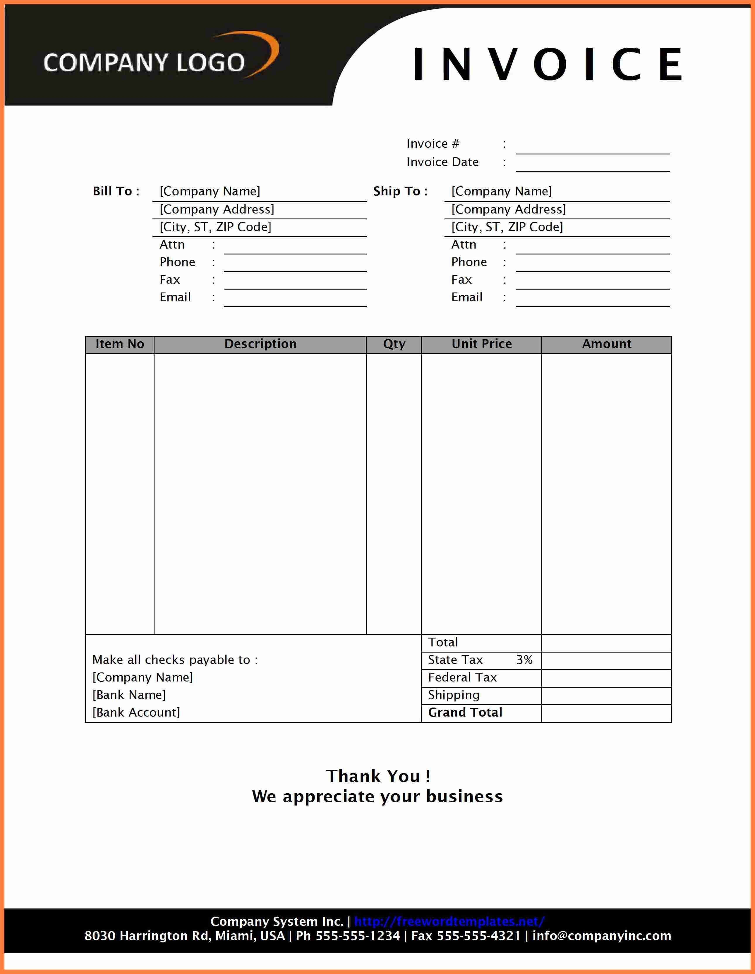 how to make a invoice template in word