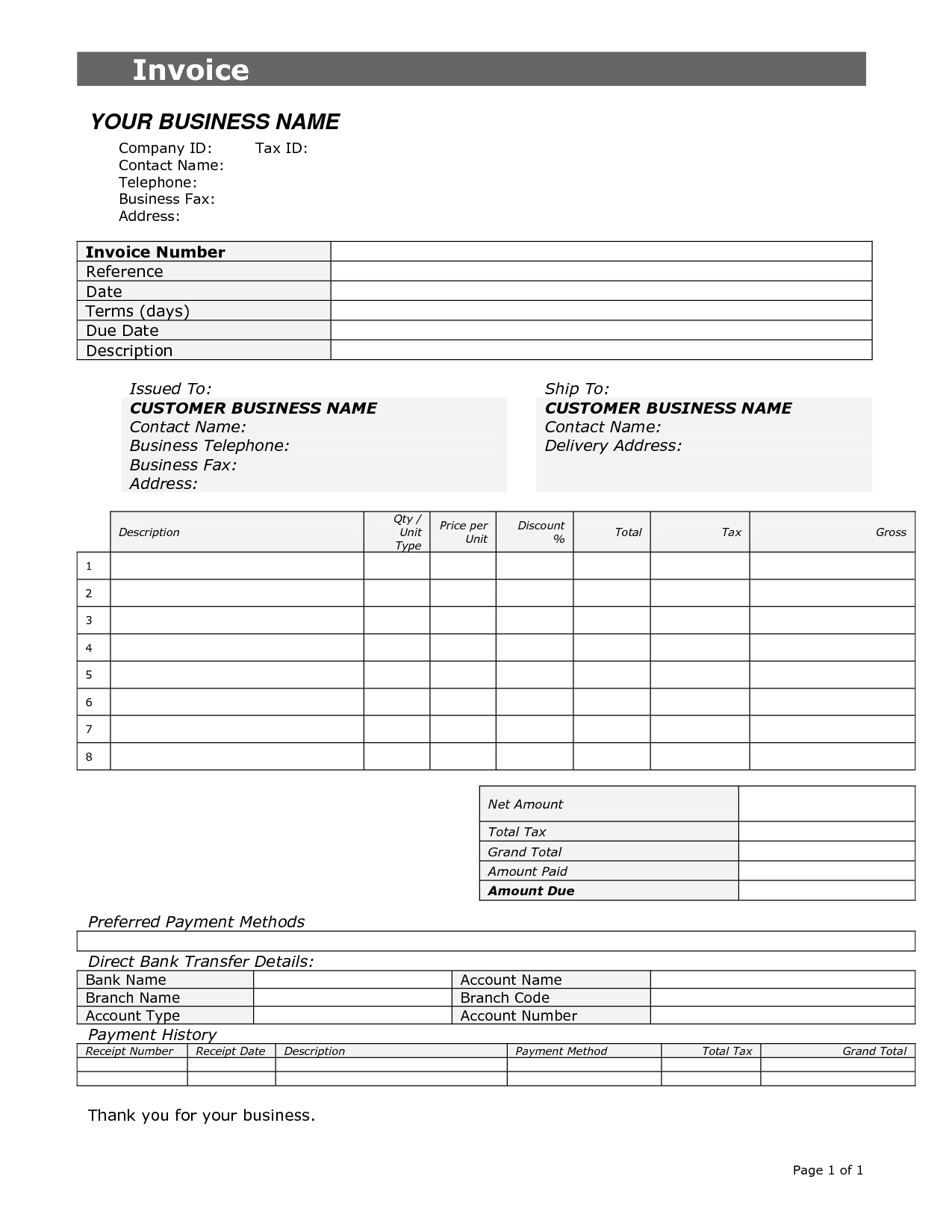 tax invoice format tax invoice sample template