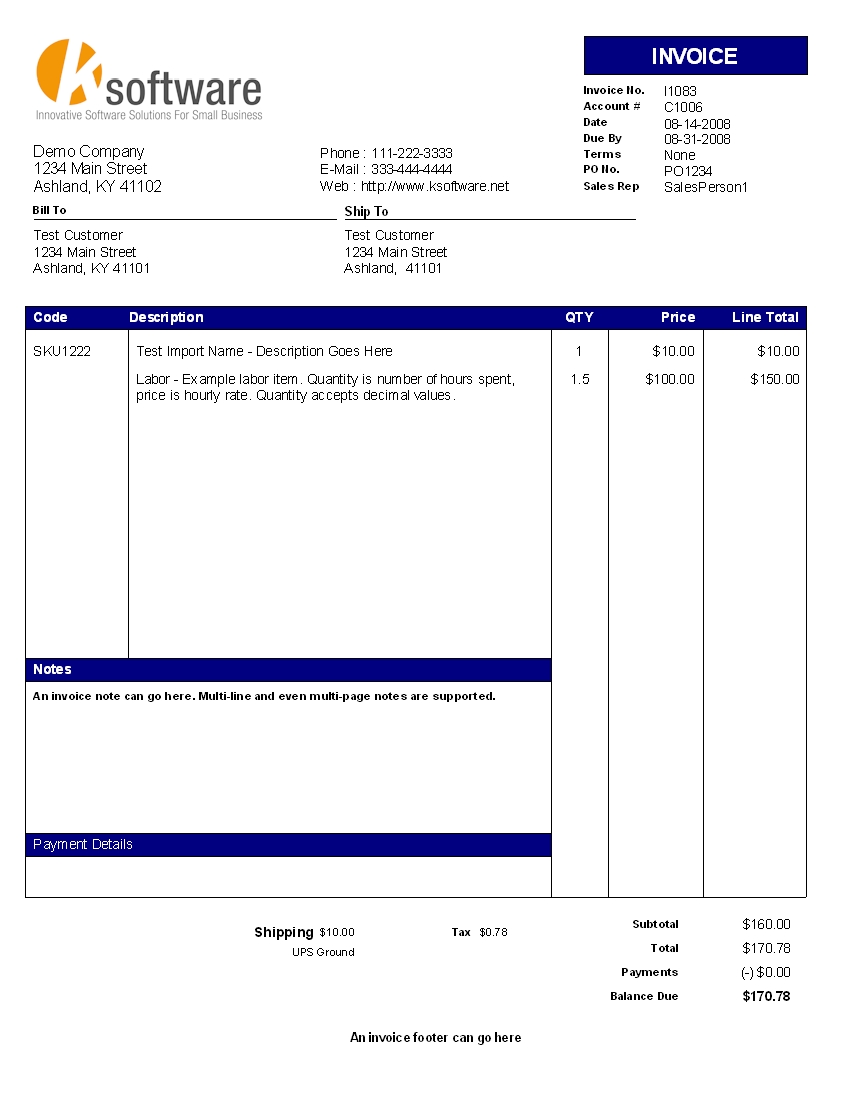 billing software invoicing software for your business example sample of invoice template