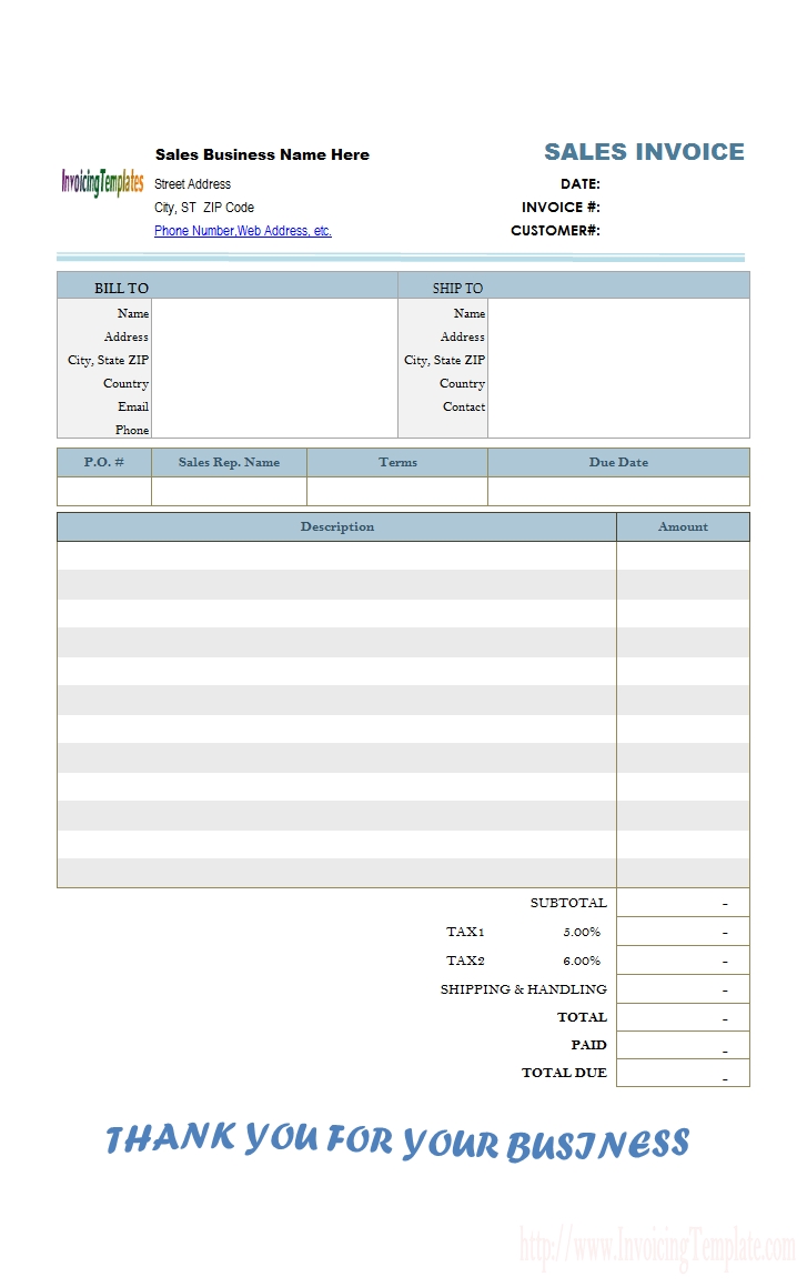 blank sales invoice blank sales invoice format one tax 727 X 1159