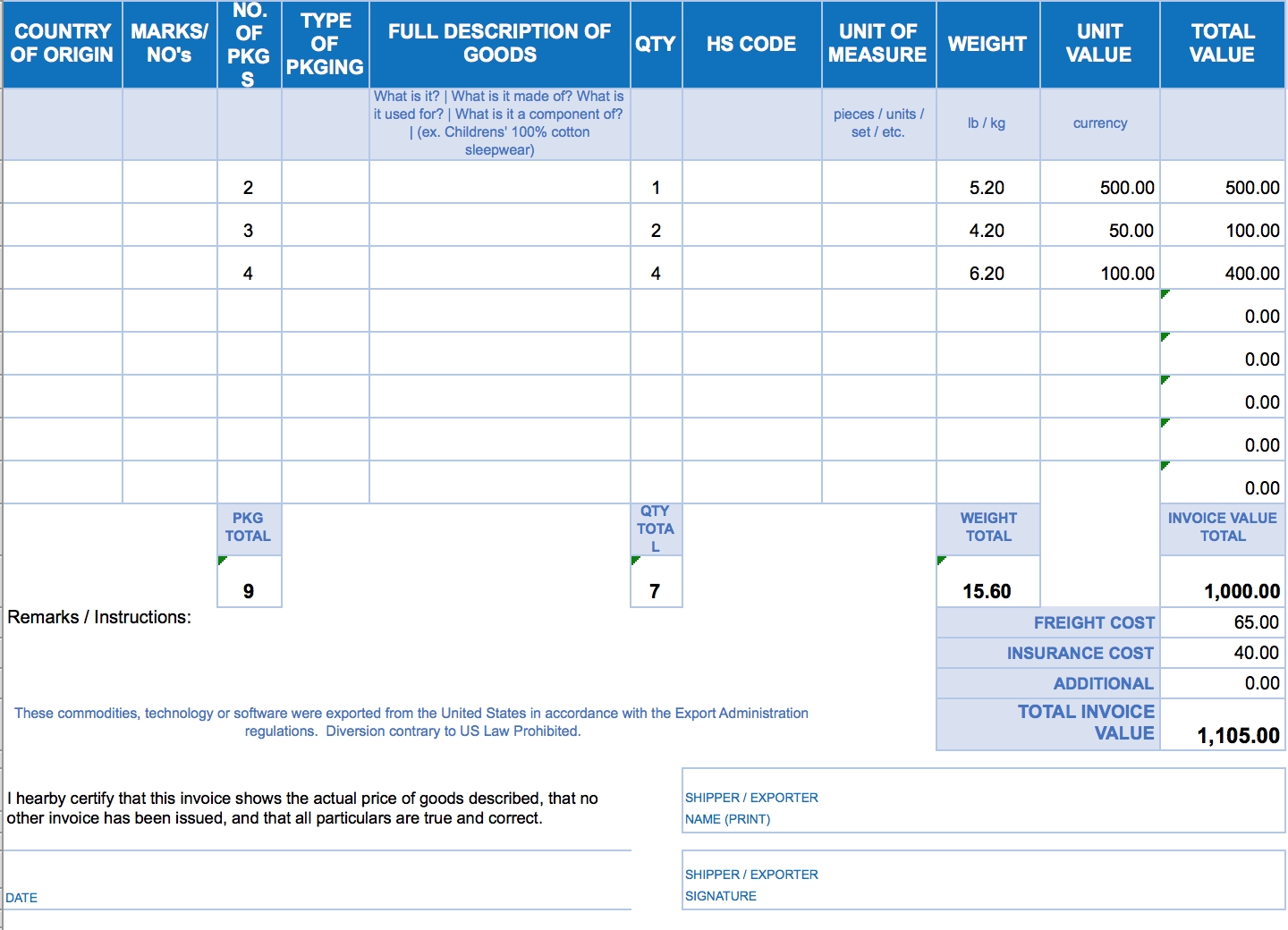 excel invoice template with database free download