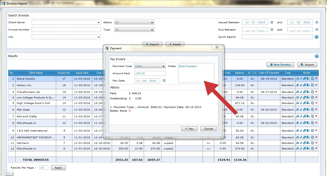 interanal invoice and inventory software