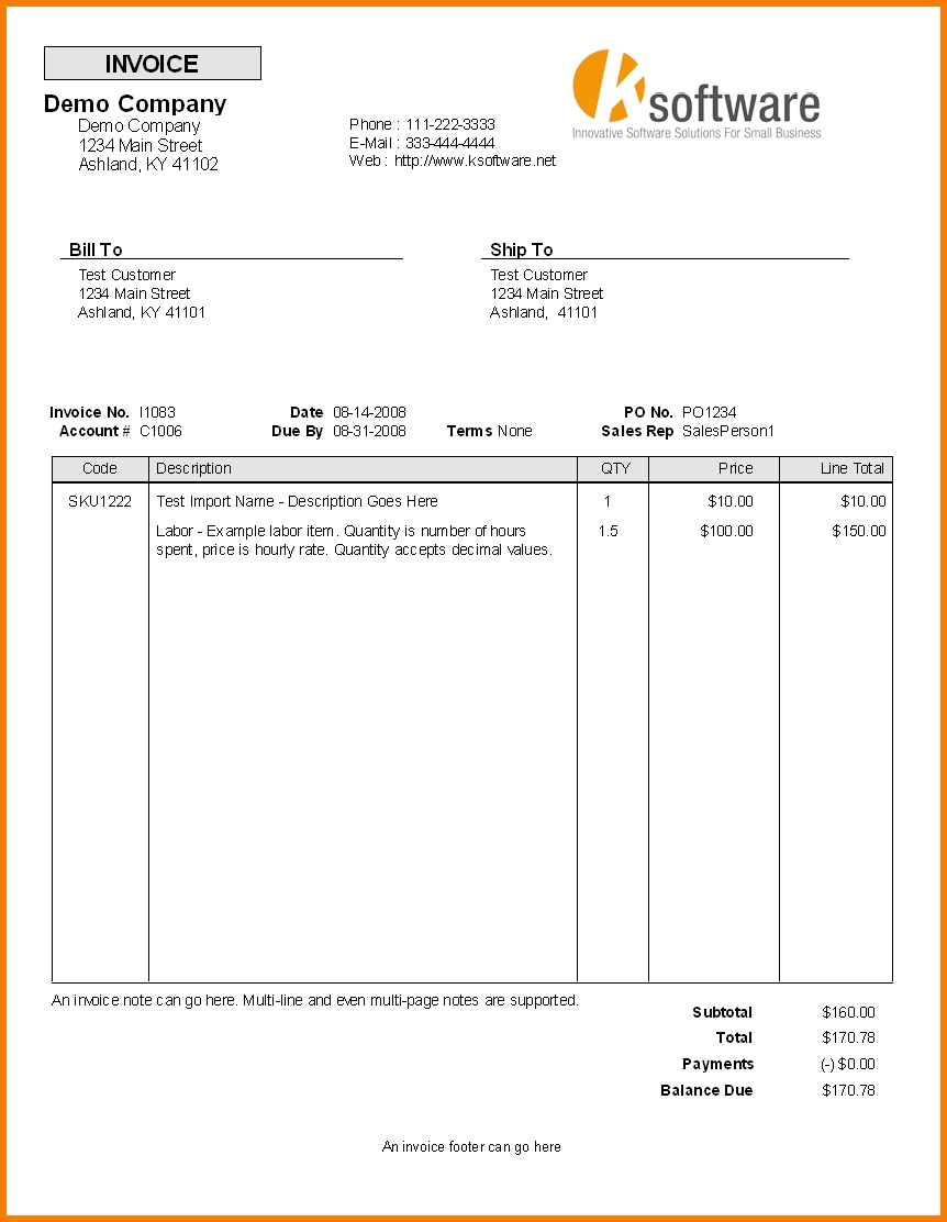 samples of invoices 7 samples of invoices receipt templates 862 X 1112