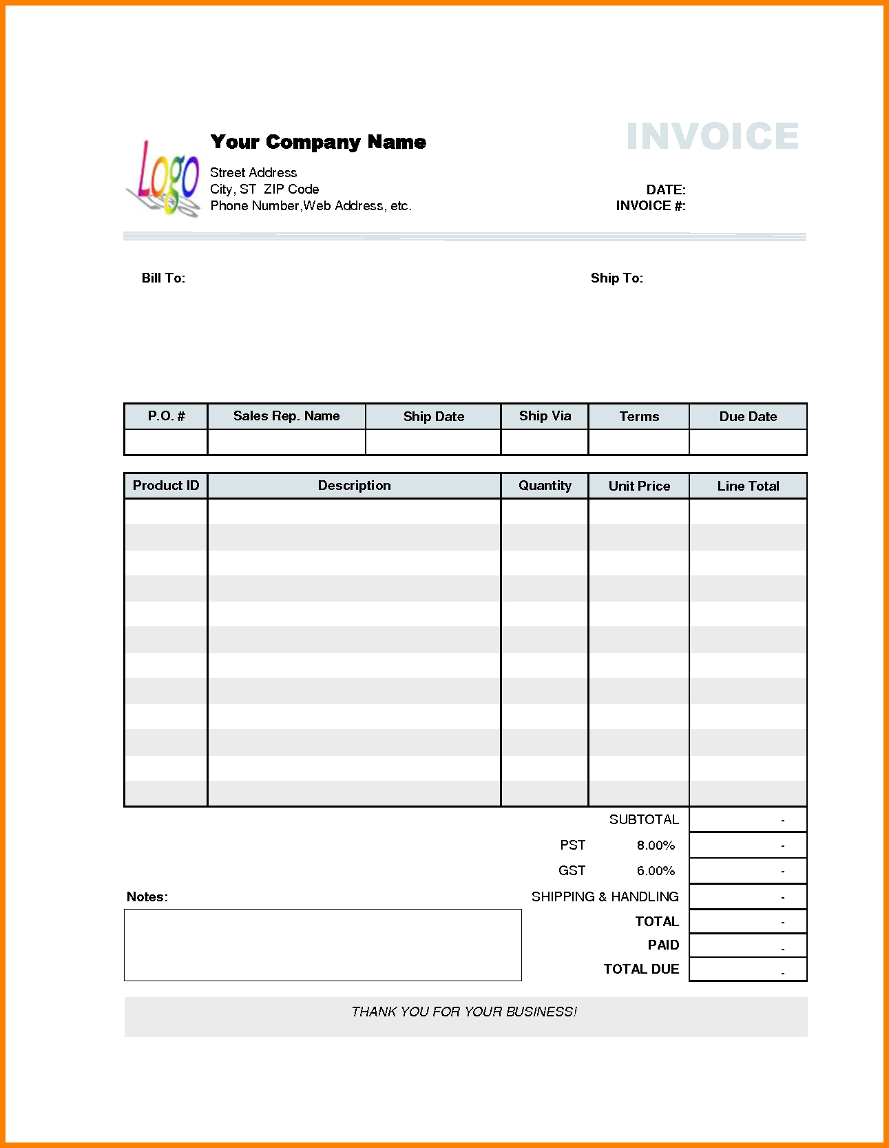 samples of invoices invoices samples free neilsafe 1291 X 1666