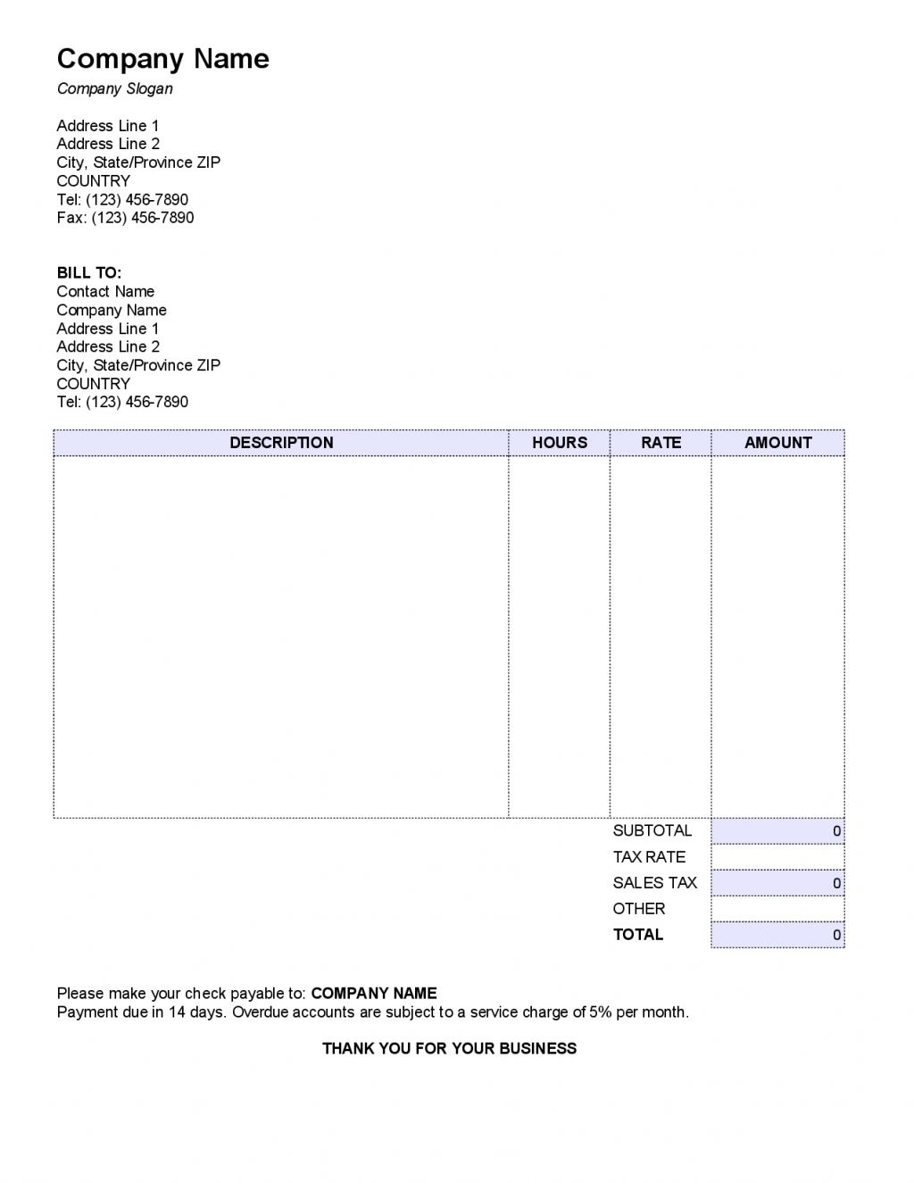 custom paper invoices