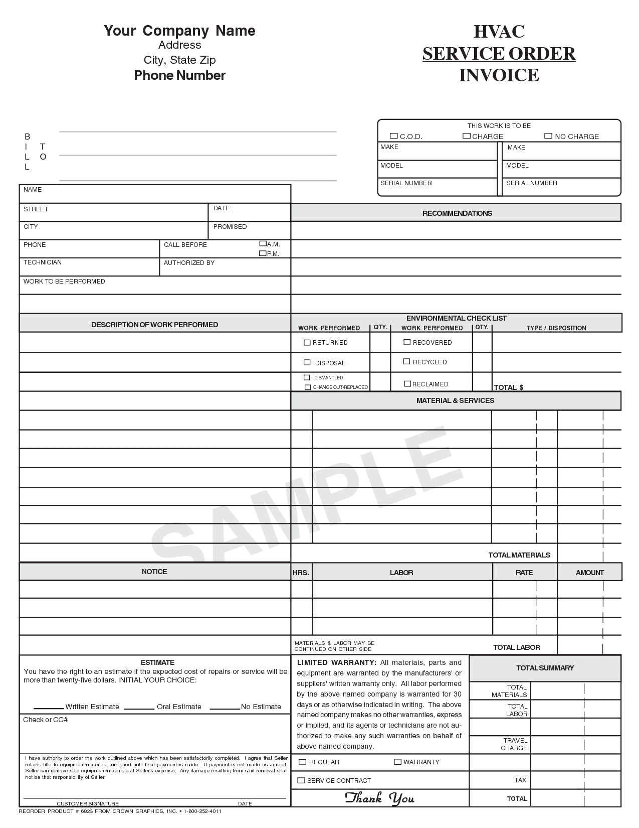 hvac invoice template printable invoice template free hvac invoice template