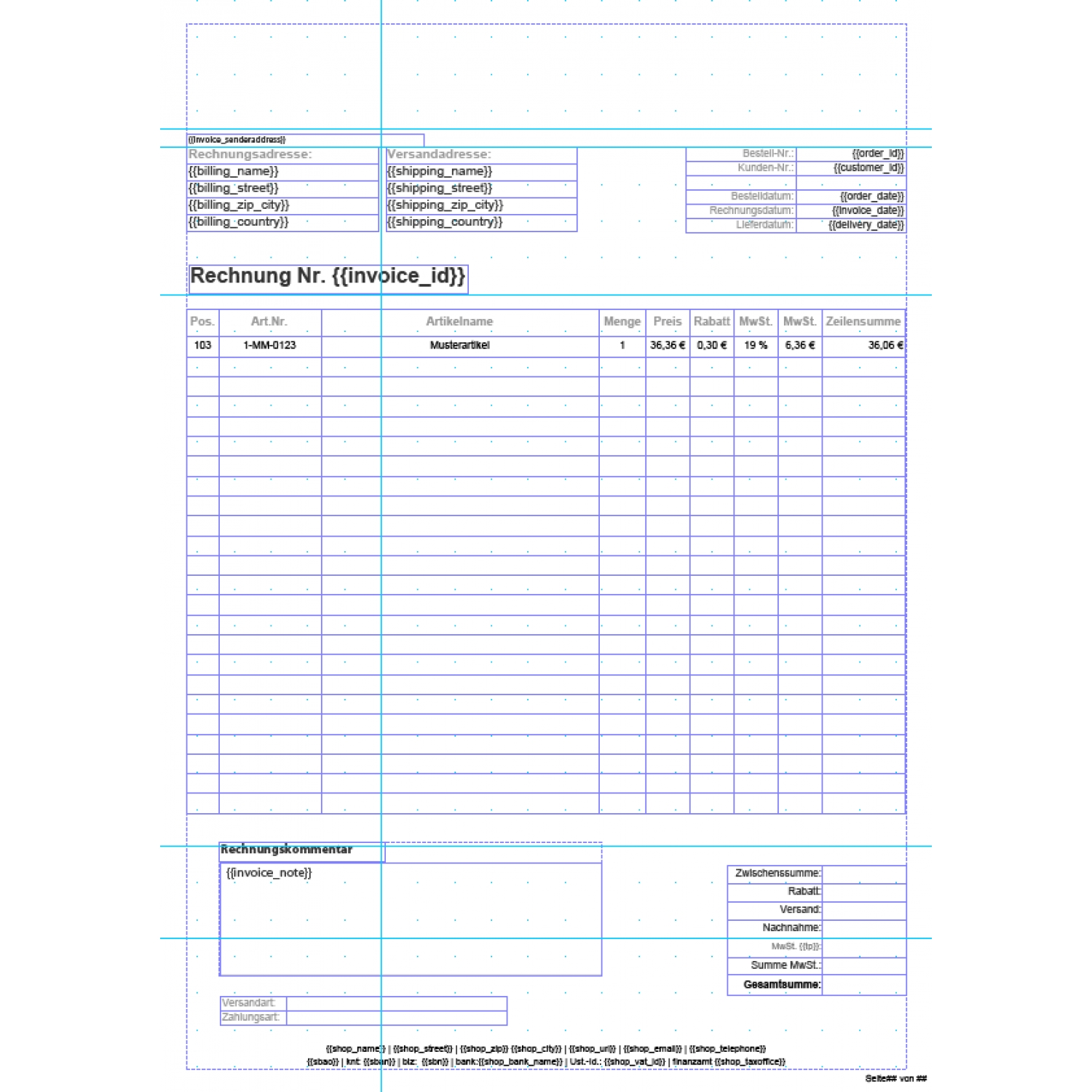 magento invoice template pdf