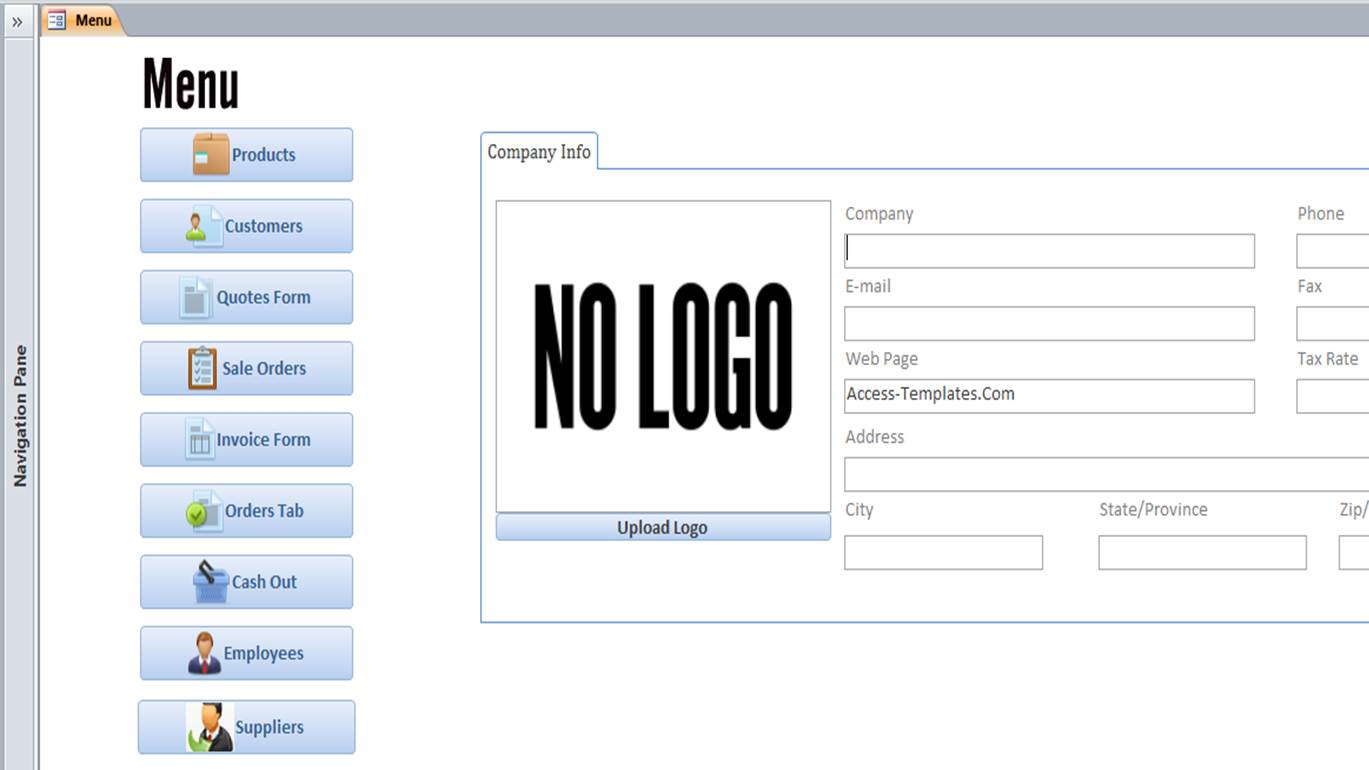 simple invoice template access