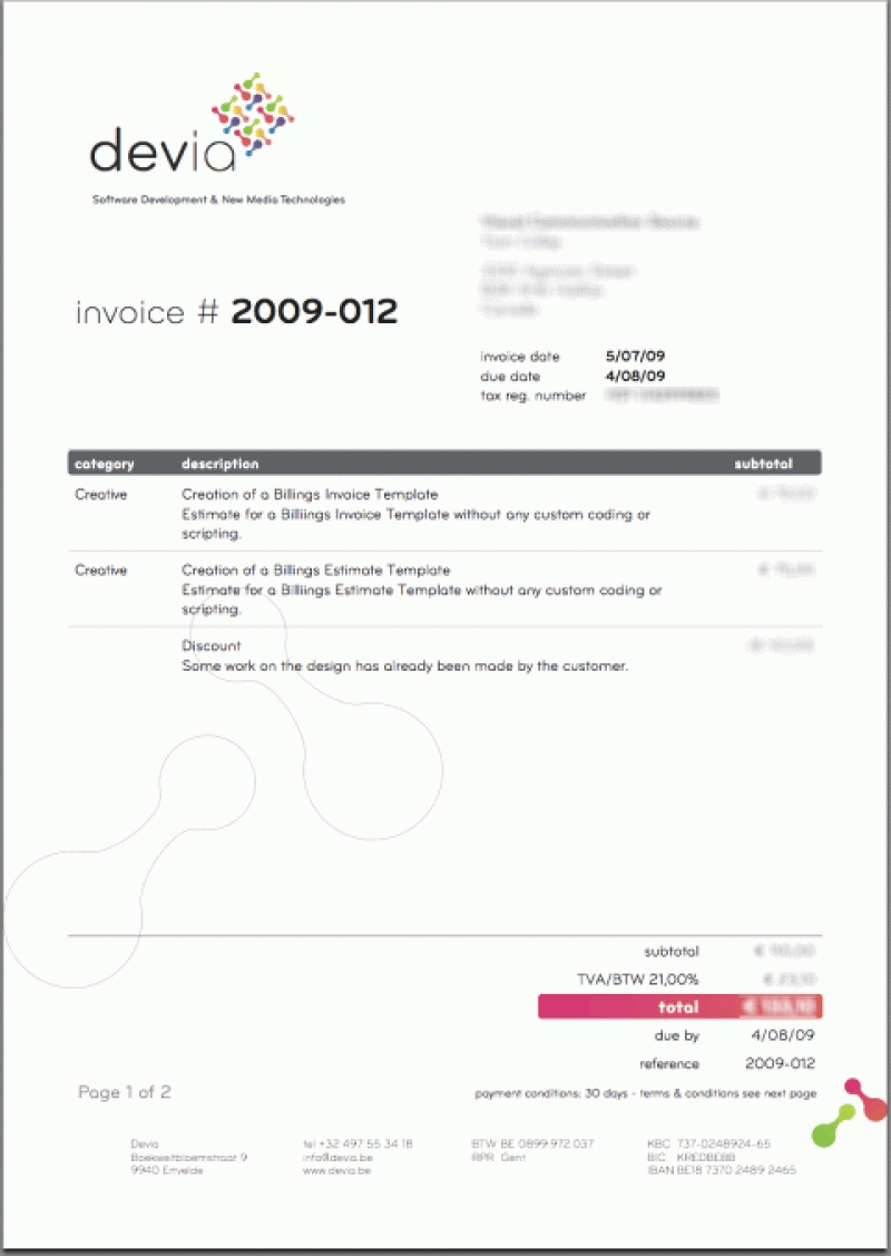 Indesign Invoice Template Free * Invoice Template Ideas