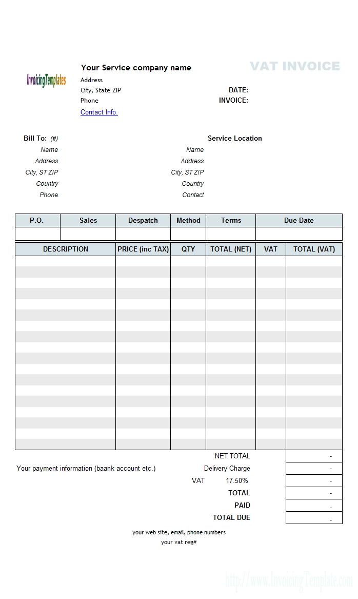  No Vat Number On Invoice Invoice Template Ideas