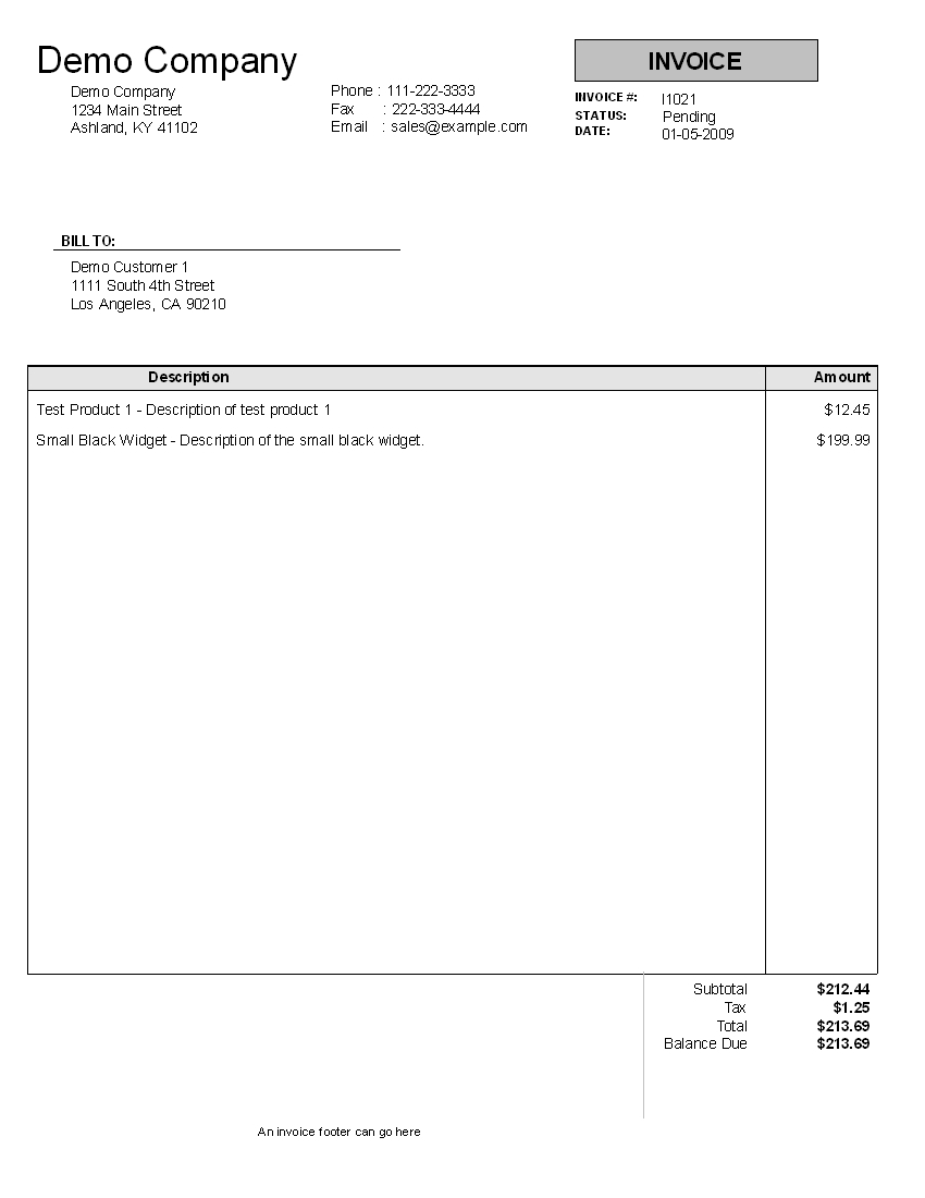invoice template for professional services