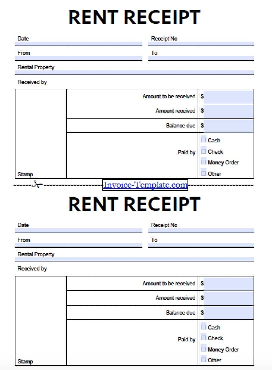 free rent receipt