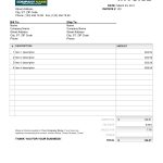 Free Invoice Templates For Excel * Invoice Template Ideas