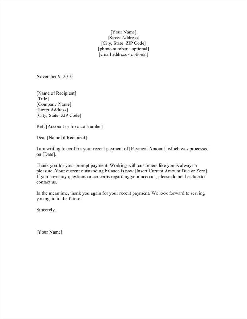 9 payment acknowledgment letter templates free pdf doc outstanding bill letter format