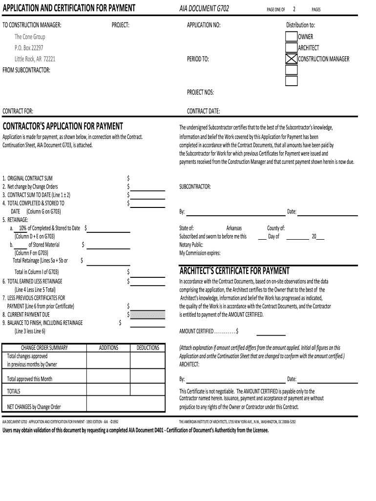Free Printable Aia Forms Invoice Template Ideas
