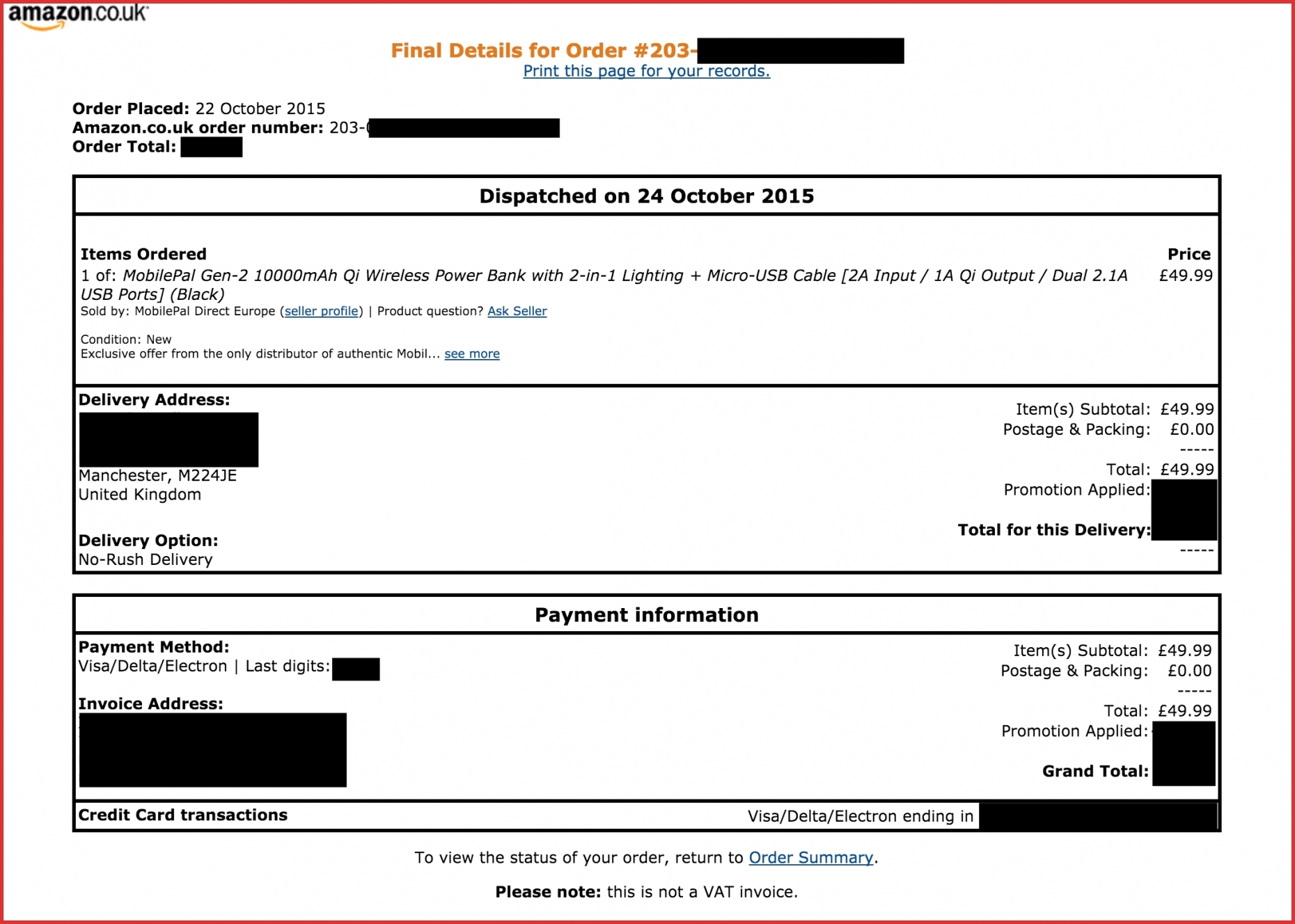 Amazon Invoice Template Word