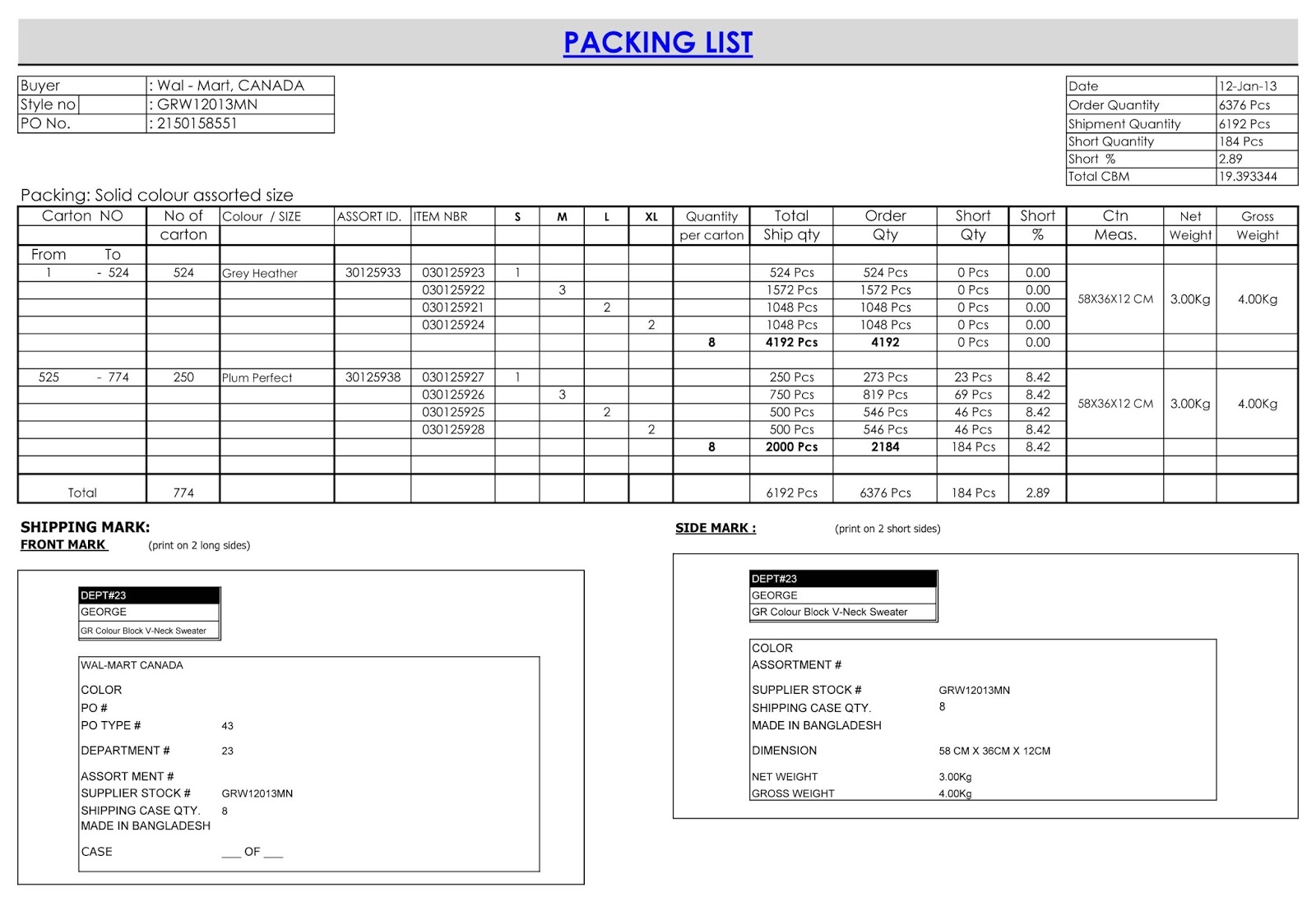 contoh invoice dan packing list merotoh contoh invoice packing list