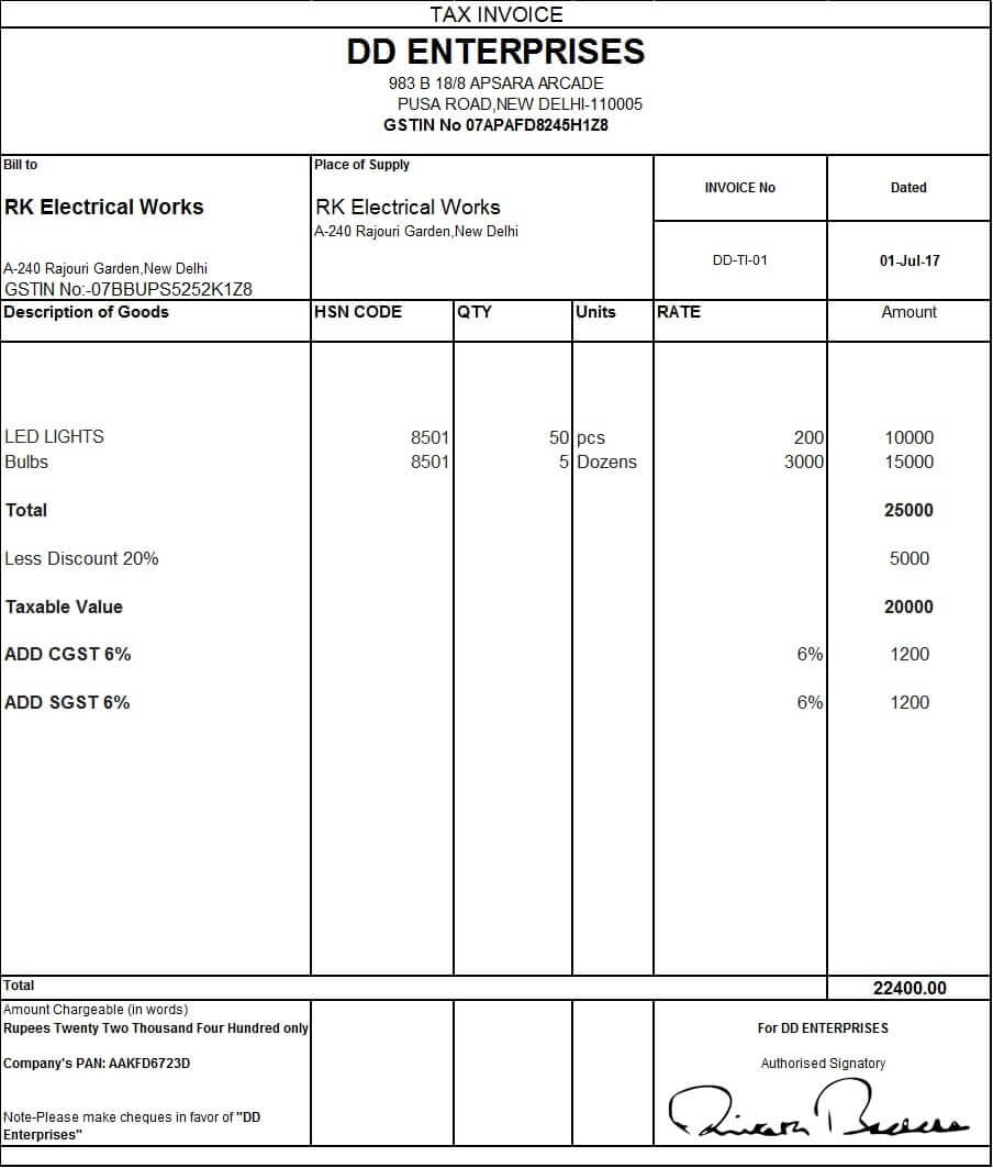 transport bill format in excel free download