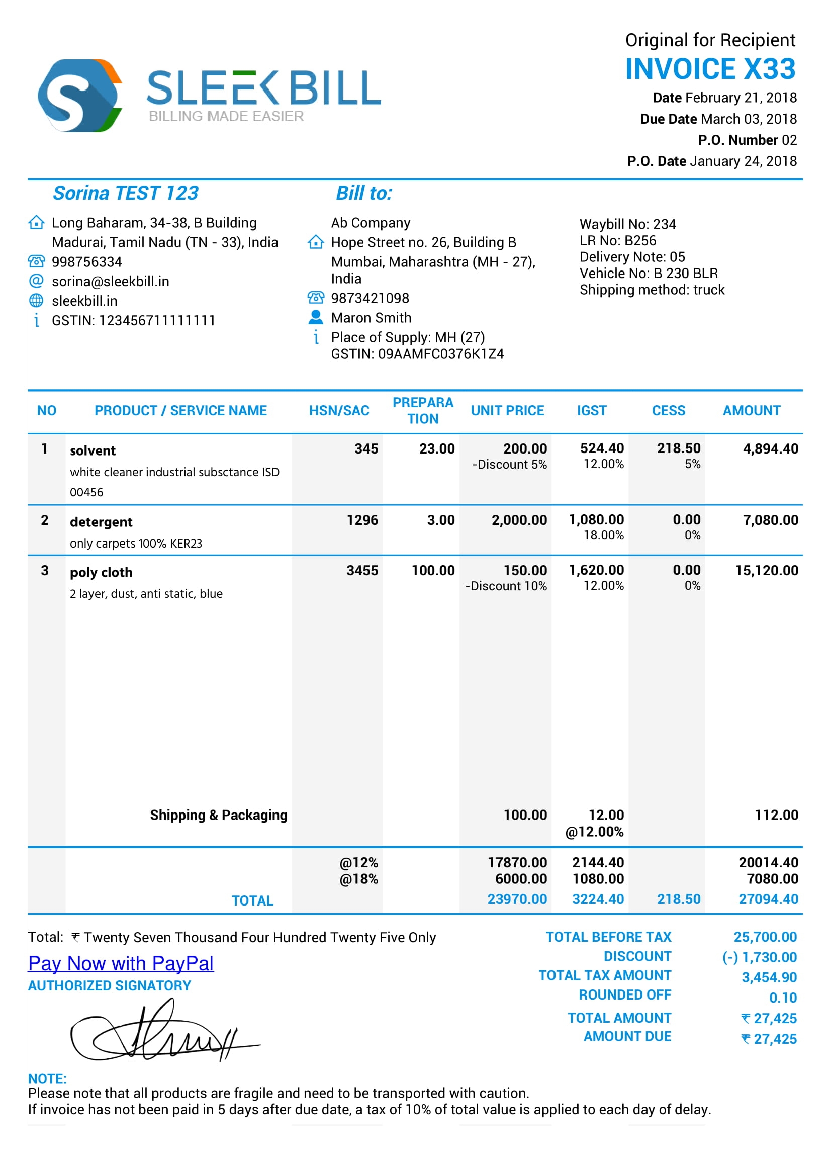 How To Create Gst Bill Format In Excel