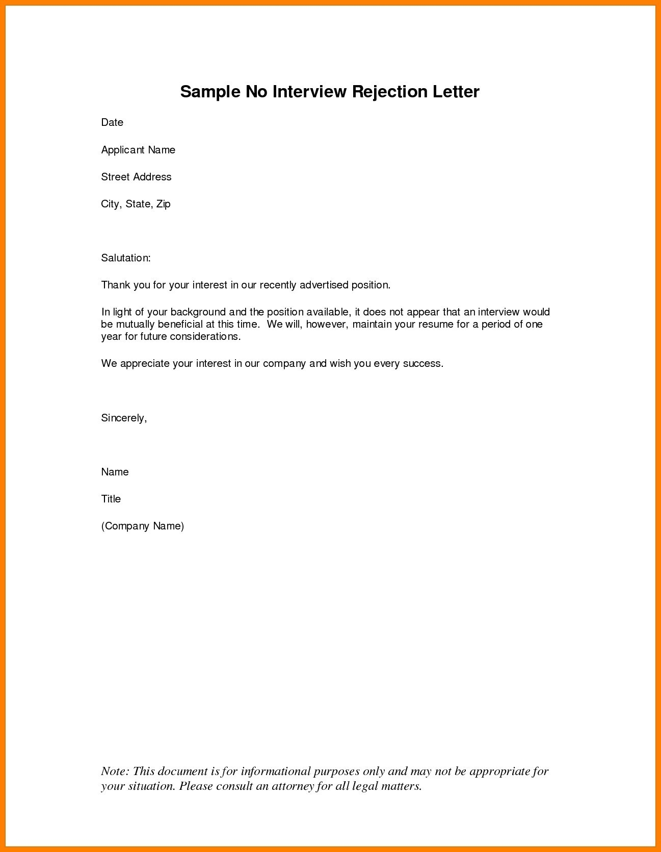 letter for rejection of job offer 1 blank invoice invoice rejection sample letter