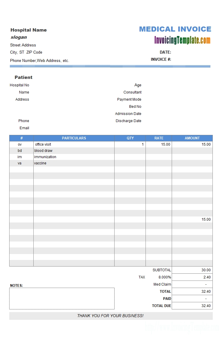 medial distributor blank profoma order details form invoice template