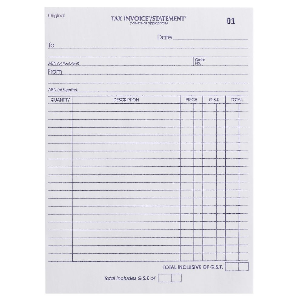 olympic no 726 tax invoice statement carbonless duplicate 50 leaf template olympic tax invoice