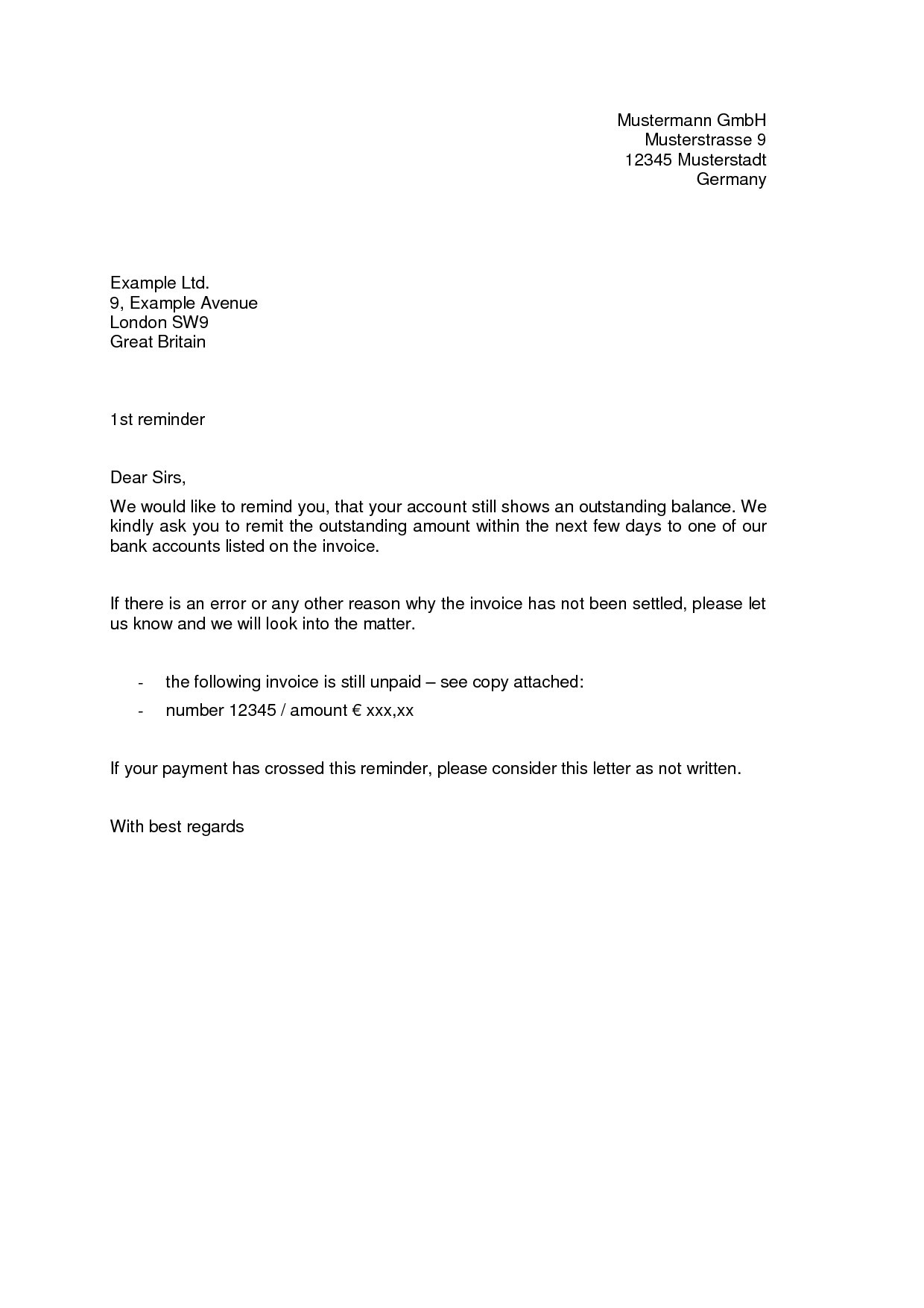 outstanding payment letter template collection letter outstanding bill letter format