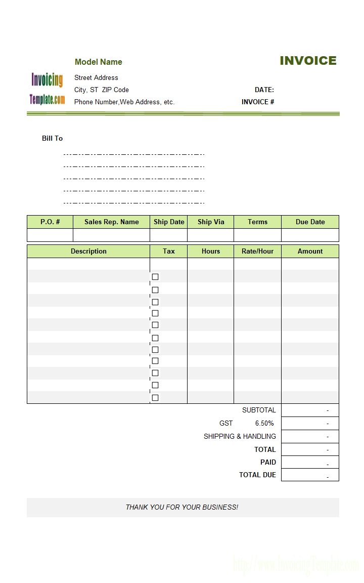service invoice template z security bill format
