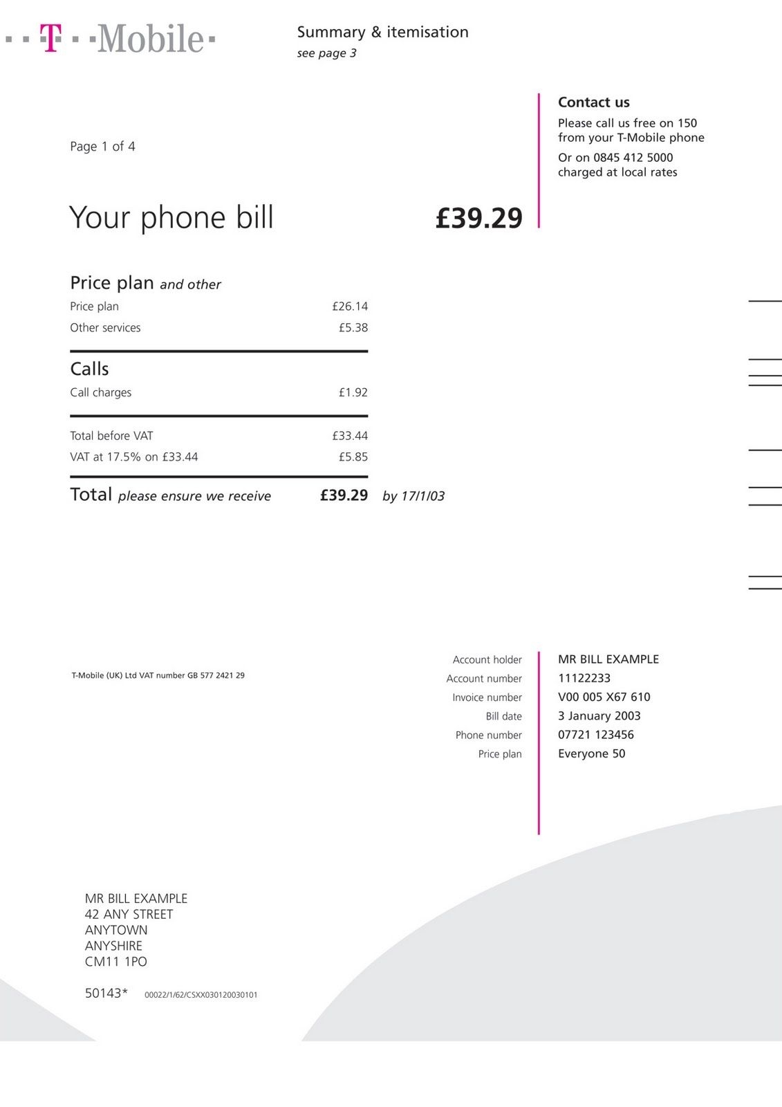 Cell Phone Receipt Template