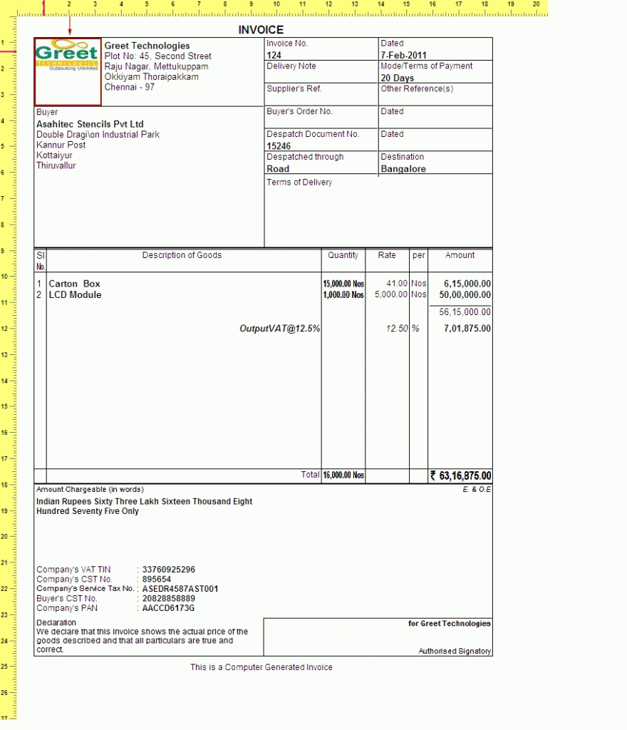 tally erp 9 invoice template format gst bill excel sales in tally bill format in excel
