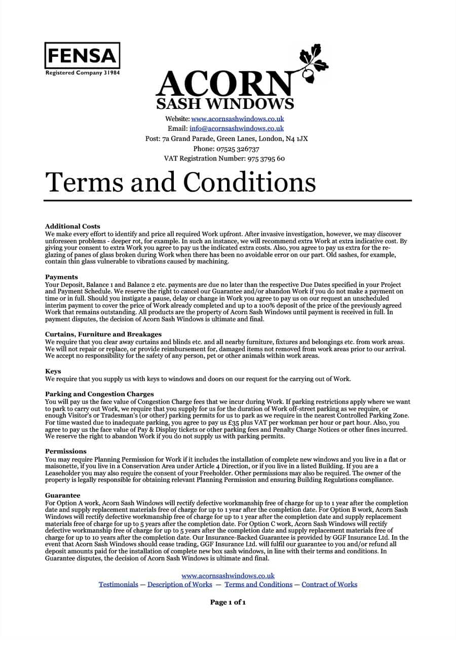 40 free terms and conditions templates for any website payment terms and conditions template