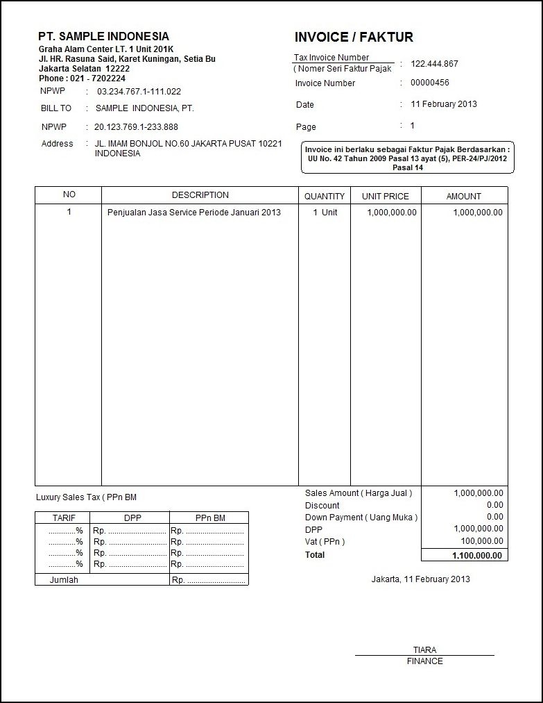 contoh invoice akuntansi contoh invoice dan proforma invoice