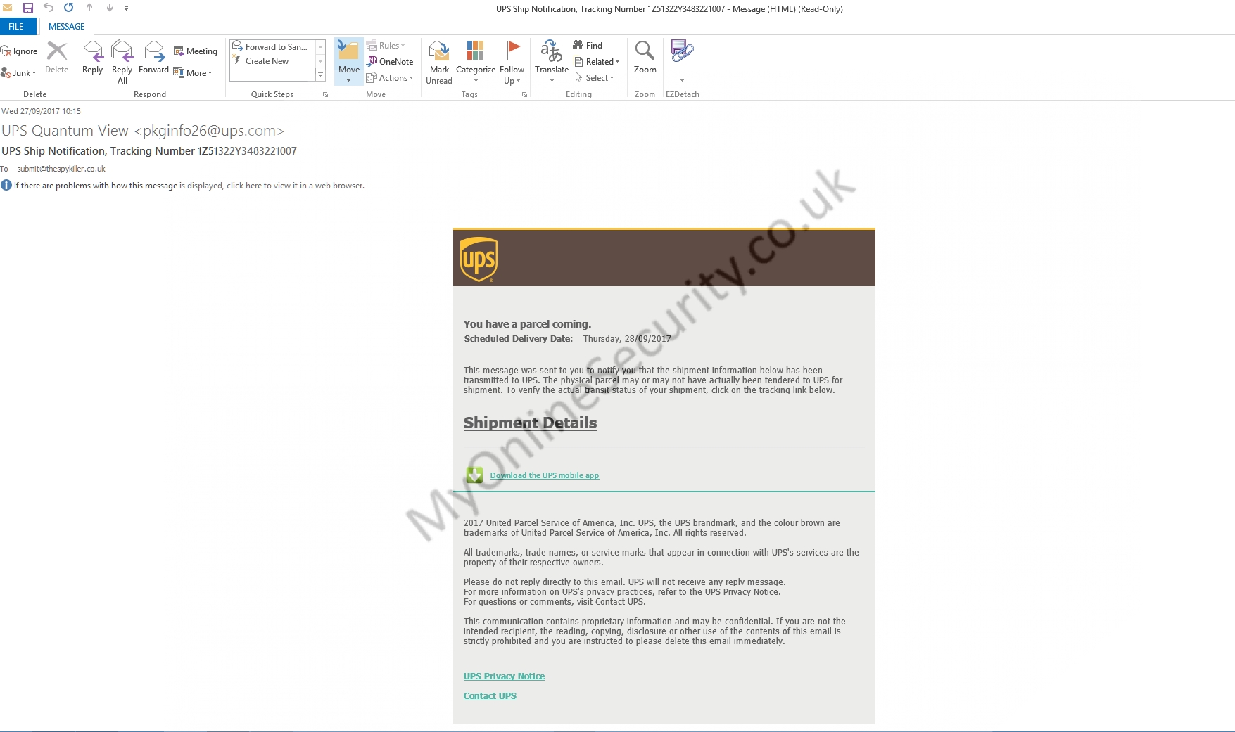 fake ups quantum view ups ship notification tracking number ups tracking by name