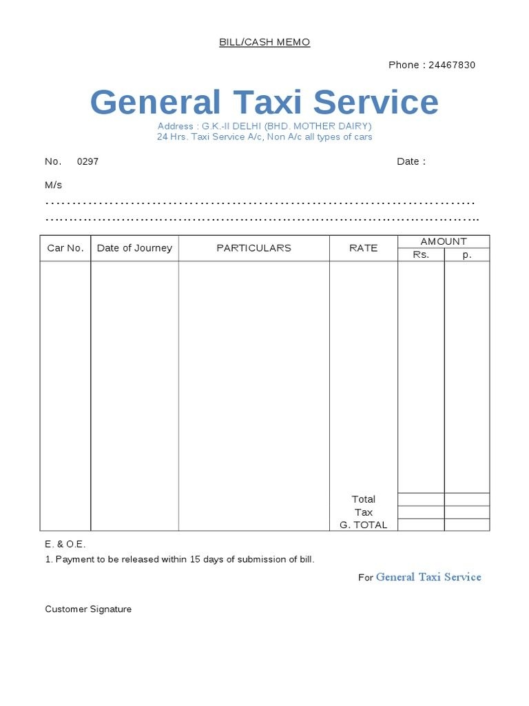 image result for taxi bill format invoice format in excel taxi service invoice template